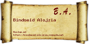 Bindseid Alojzia névjegykártya